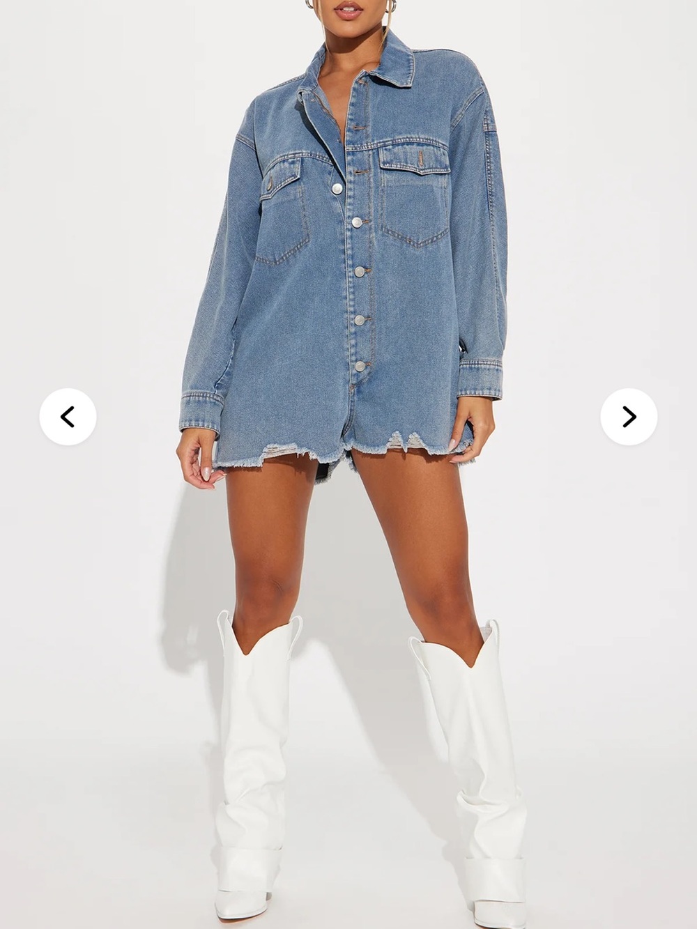 TALULAH Light Blue Washed Denim Shirt Dress